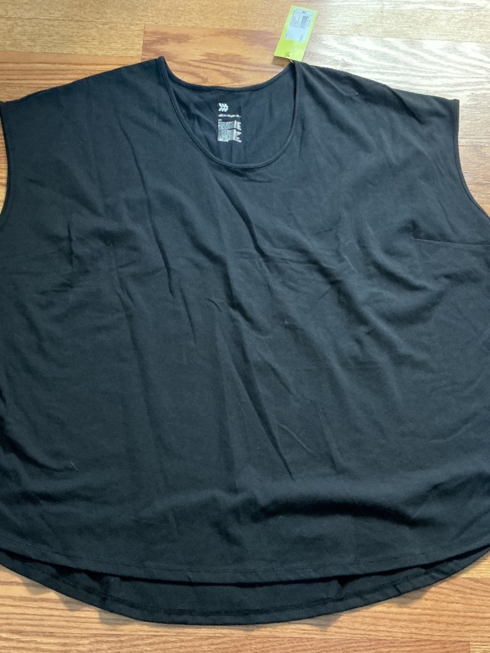 NWT All in Motion Black Sleeveless T~Shirt  Size 3X